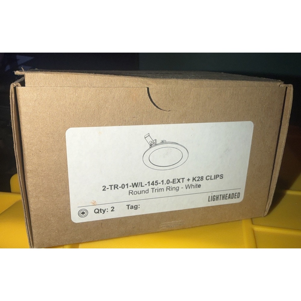 Lot of (6) 5" OD 3.5 ID White METAL OPEN TRIM RINGS RECESSED LiGHTING COVER - Picture 2 of 7